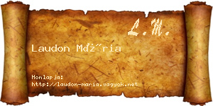 Laudon Mária névjegykártya